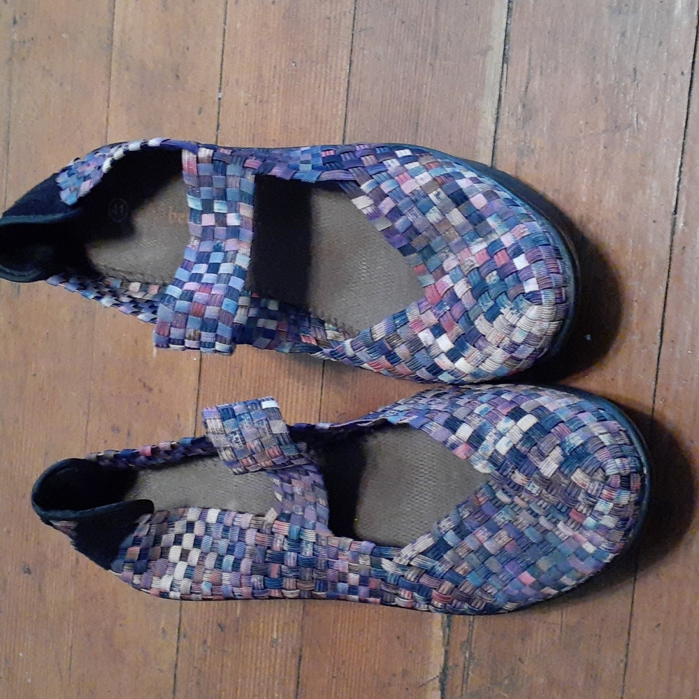 Bernie Mev. Julia Dazzle Casual Comfort Slip On Platform Wedge 41 US 10-10.5